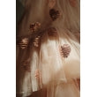 Robe coeurs à sequins beige