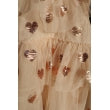 Robe coeurs à sequins beige