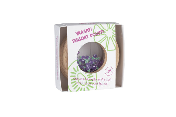 Hochet sensoriel Sensory Donut aubergines