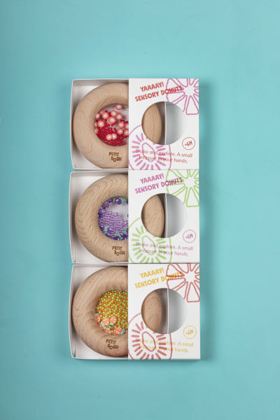 Hochet sensoriel Sensory Donut aubergines