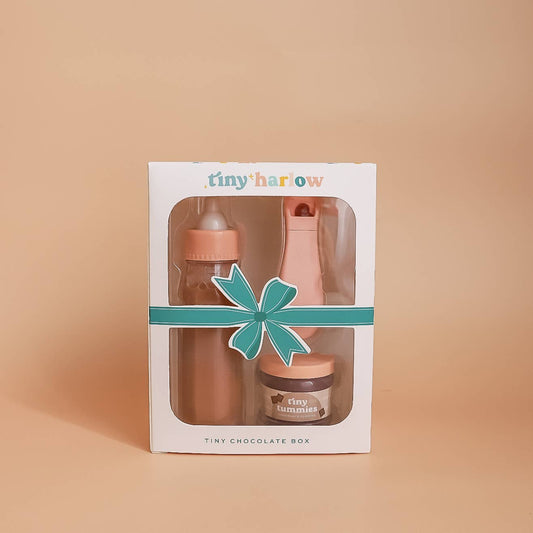 Coffret petit pot et biberon chocolat pour les poupées