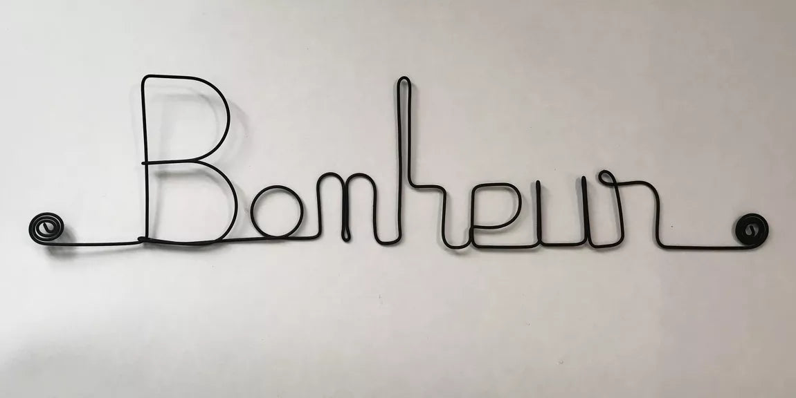 Déco en Fil de fer - Bonheur