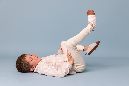 Les Pas Petits : Chaussons fourrés velours ivoire