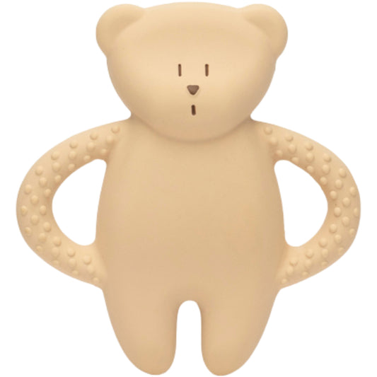 Ourson de dentition en caoutchouc naturel sable