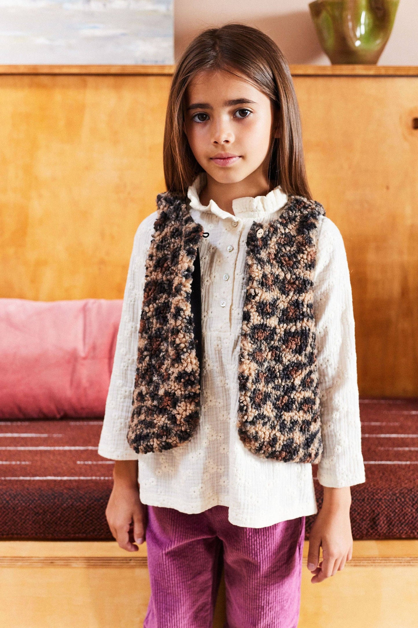 Veste Louloute moumoute léopard