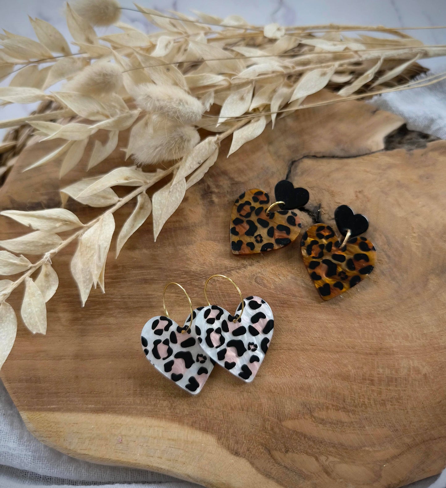 Boucles d'oreilles Coeur Graou nude