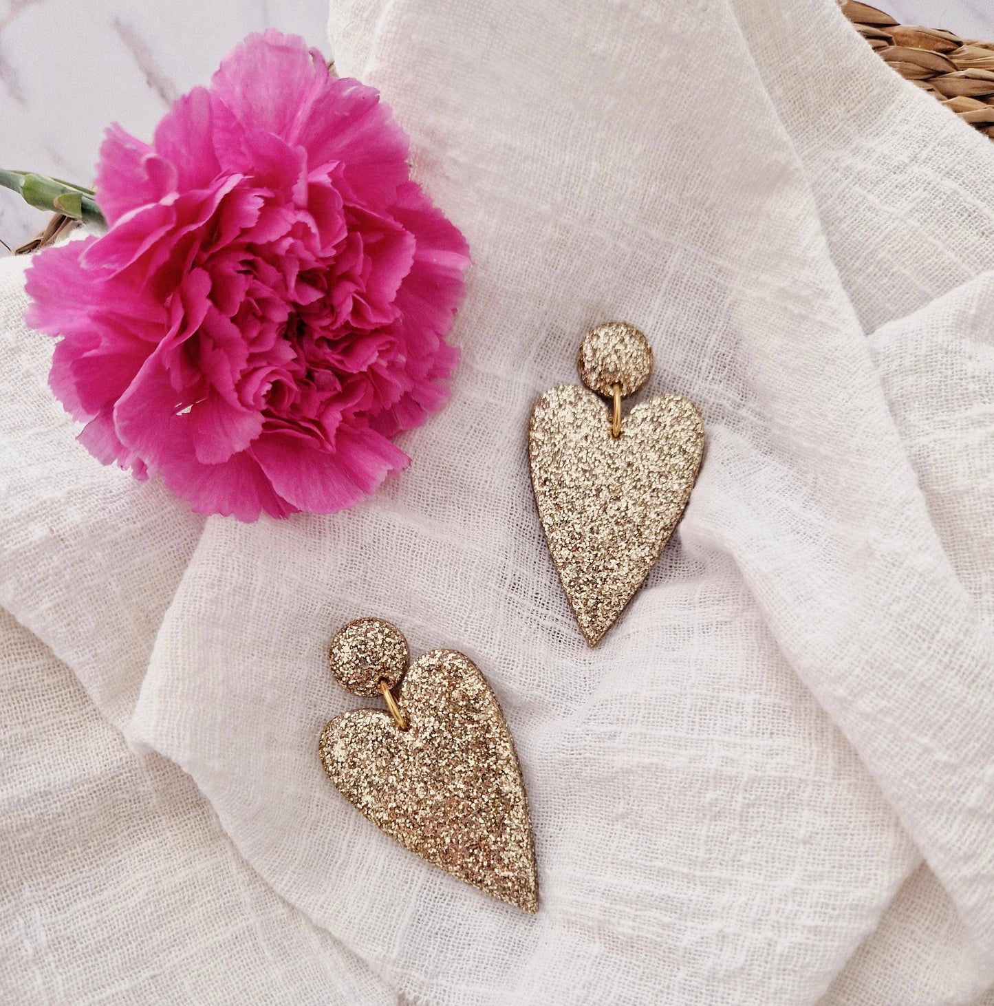 Boucles d'oreilles Big Love champagne