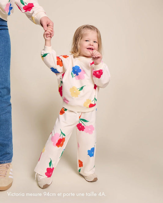 Le sweat Sam en coton bio - Anémones bouquet