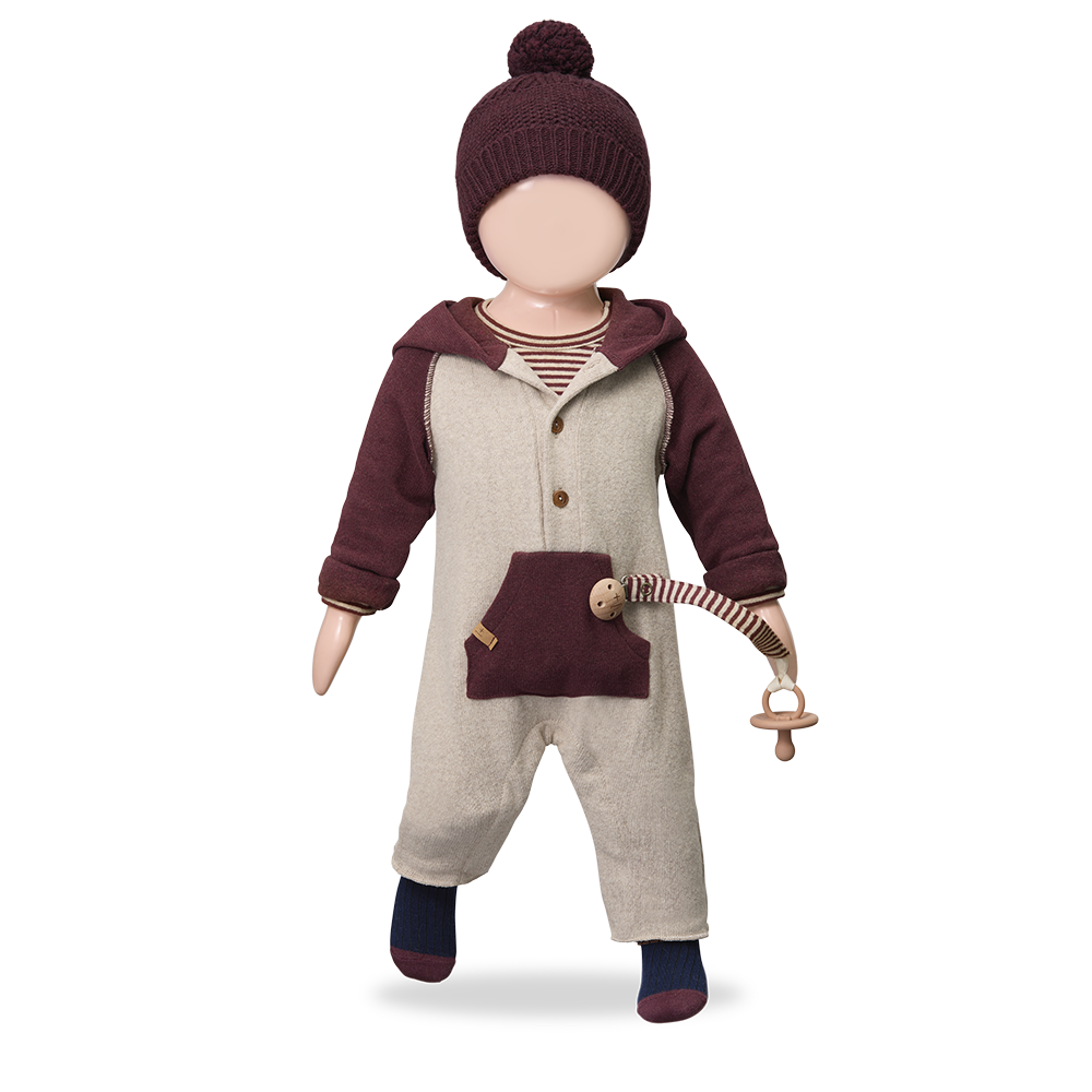 Combinaison LUDVIG beige & bordeaux