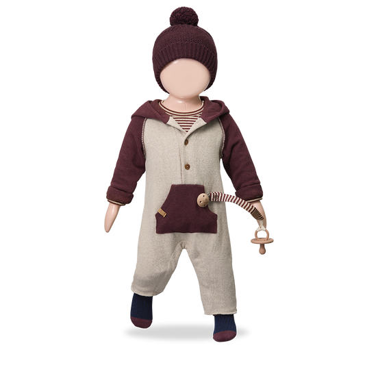 Combinaison LUDVIG beige & bordeaux