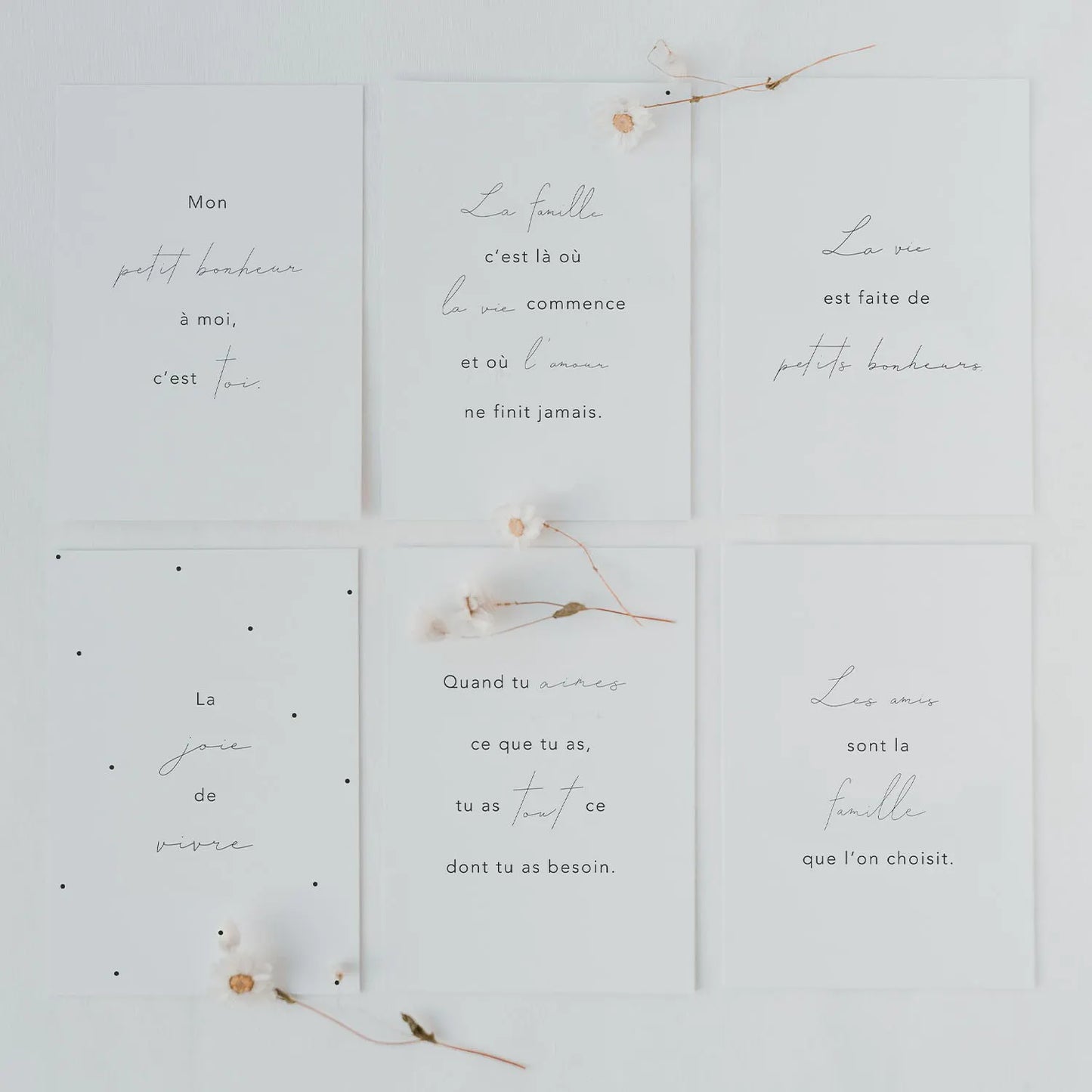 Carte postale la famille