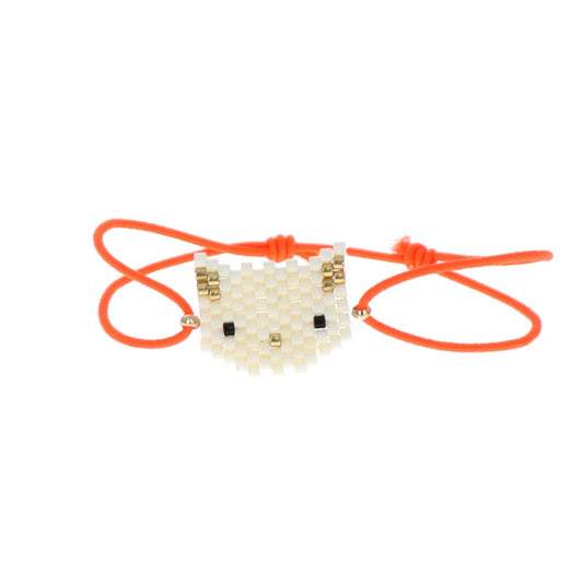 Bracelet enfant à perles chat