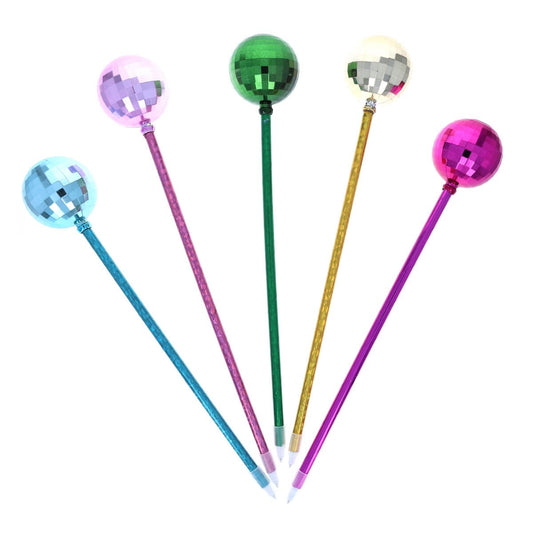 Stylo boule disco jaune