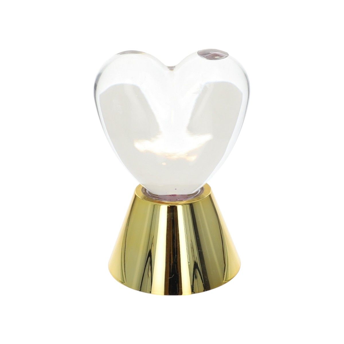 Lampe coeur rose à paillettes