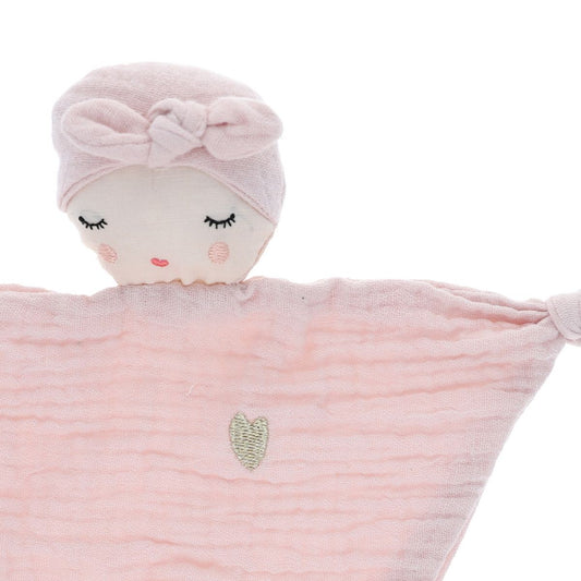 Doudou plat lutin rose