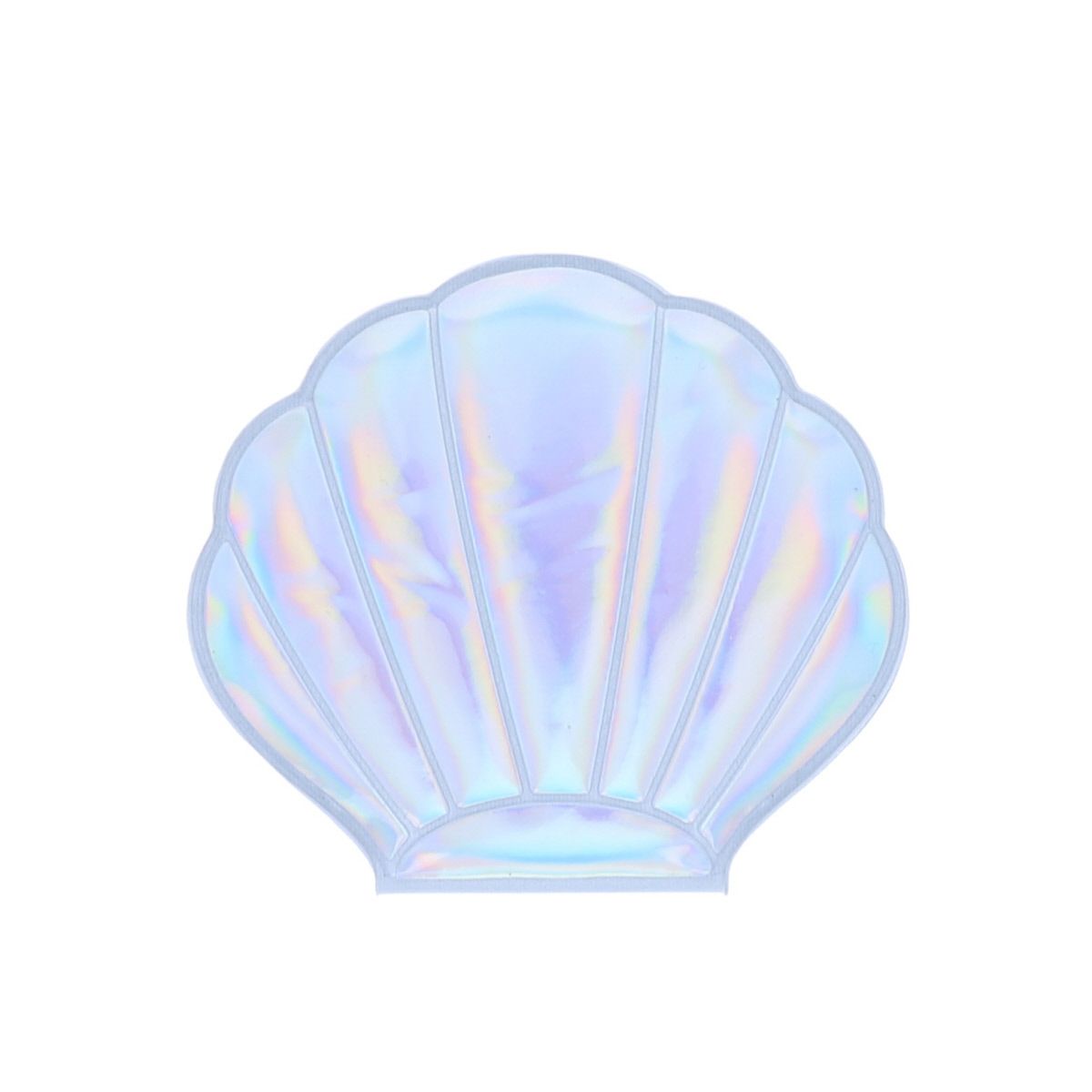 Miroir de poche coquillage iridescent