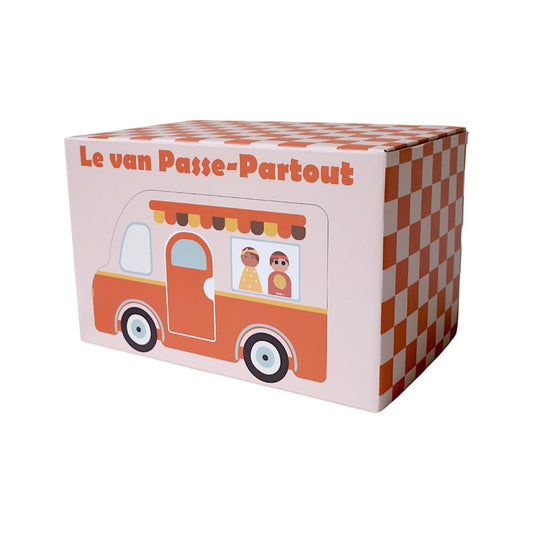 Van camping car rétro jouet en bois