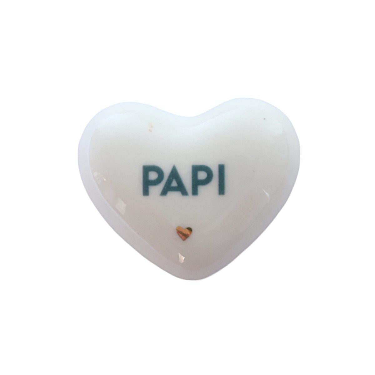 Coeur en porcelaine "Papi bleu"
