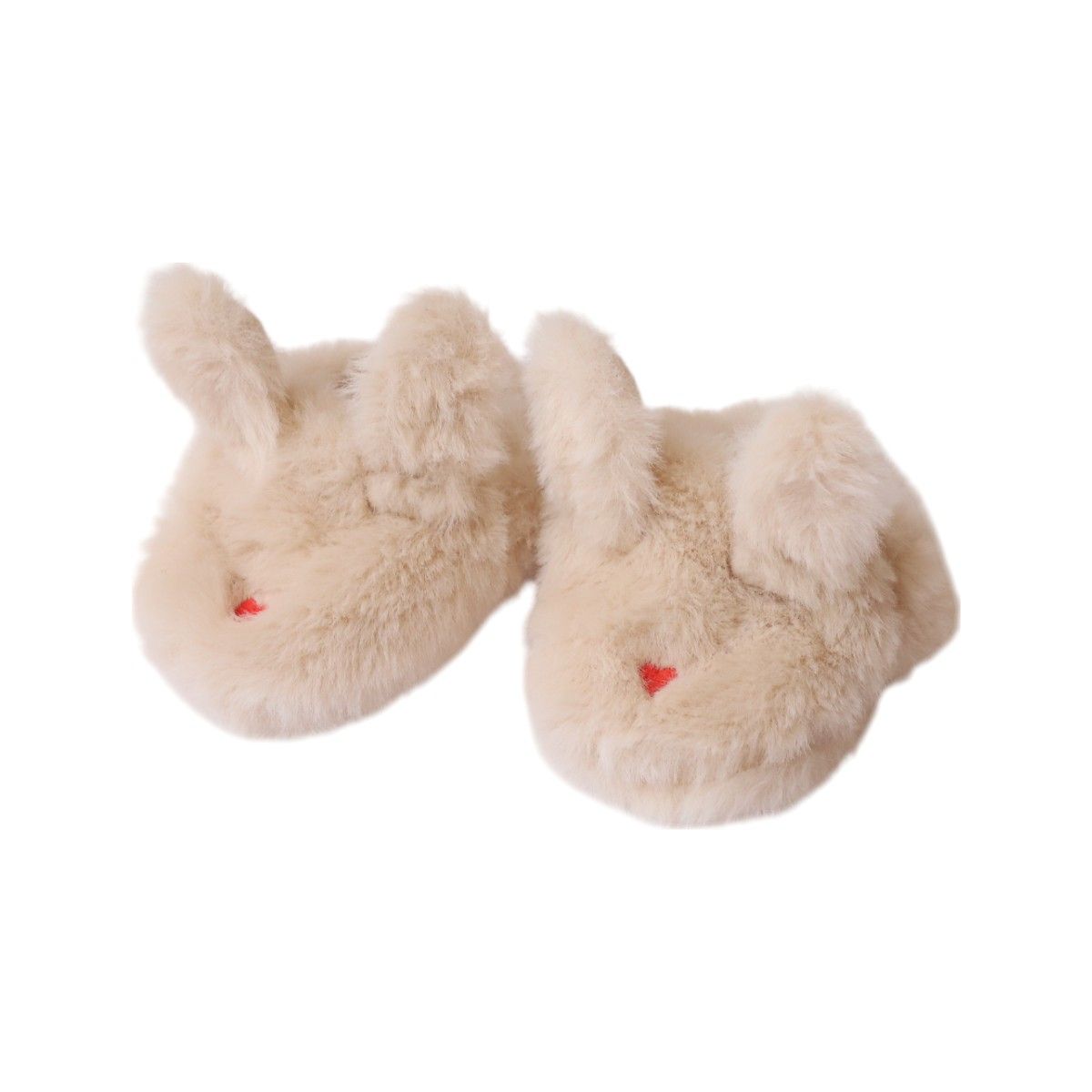 Chaussons lapin fausse fourrure crème 6-12 mois - Chichi pompon