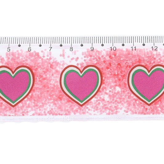 Règle à paillettes liquides roses - Aland