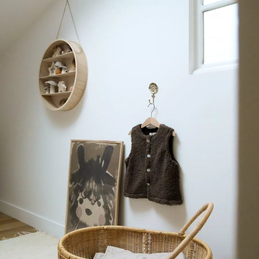 Gilet sans manches sherpa chocolat