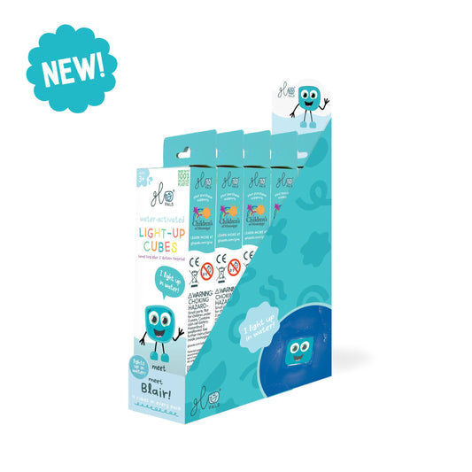 Cubes lumineux pour le bain bleu