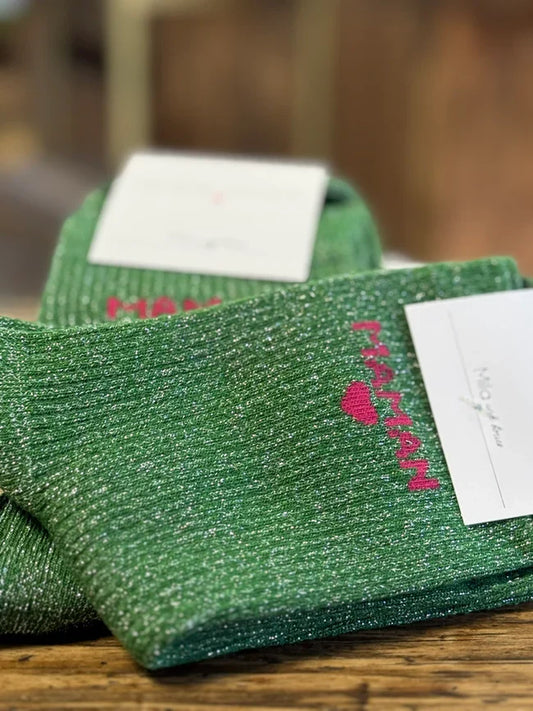 Chaussettes femme Maman verte