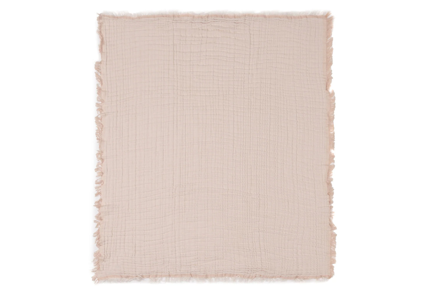 Couverture Berceau 75x100 cm Fringe - Rose pâle