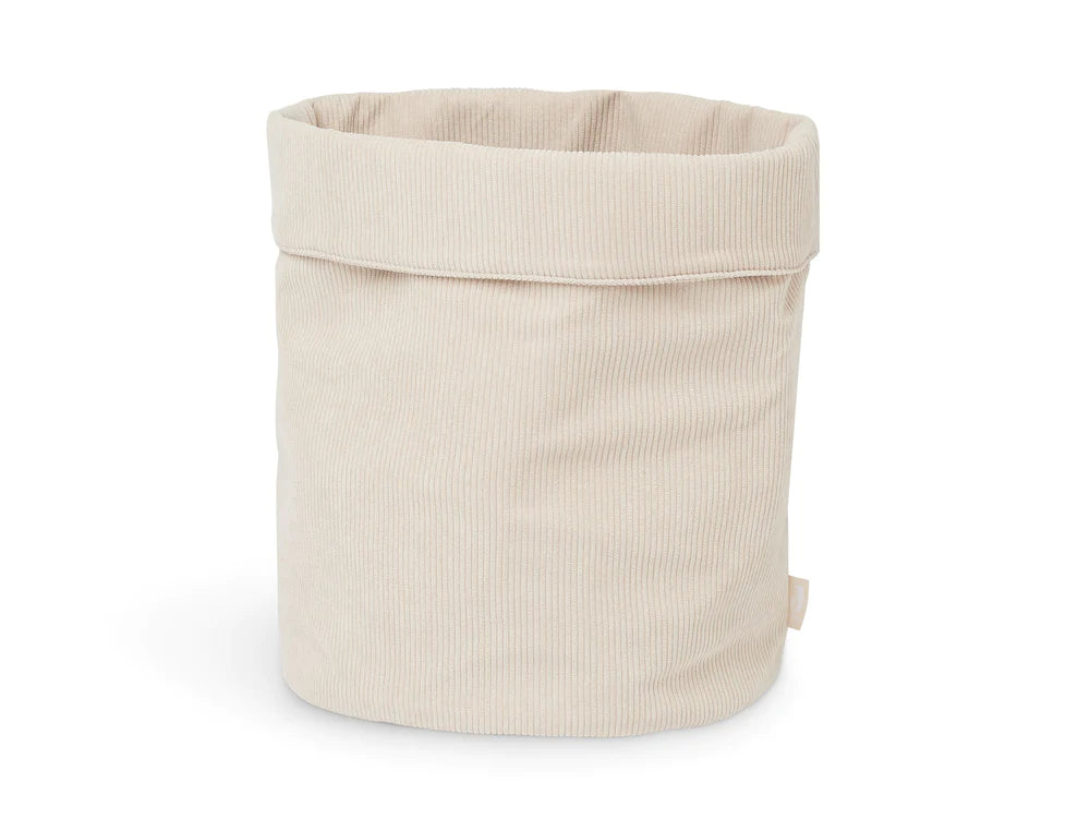Panier de rangement velours beige