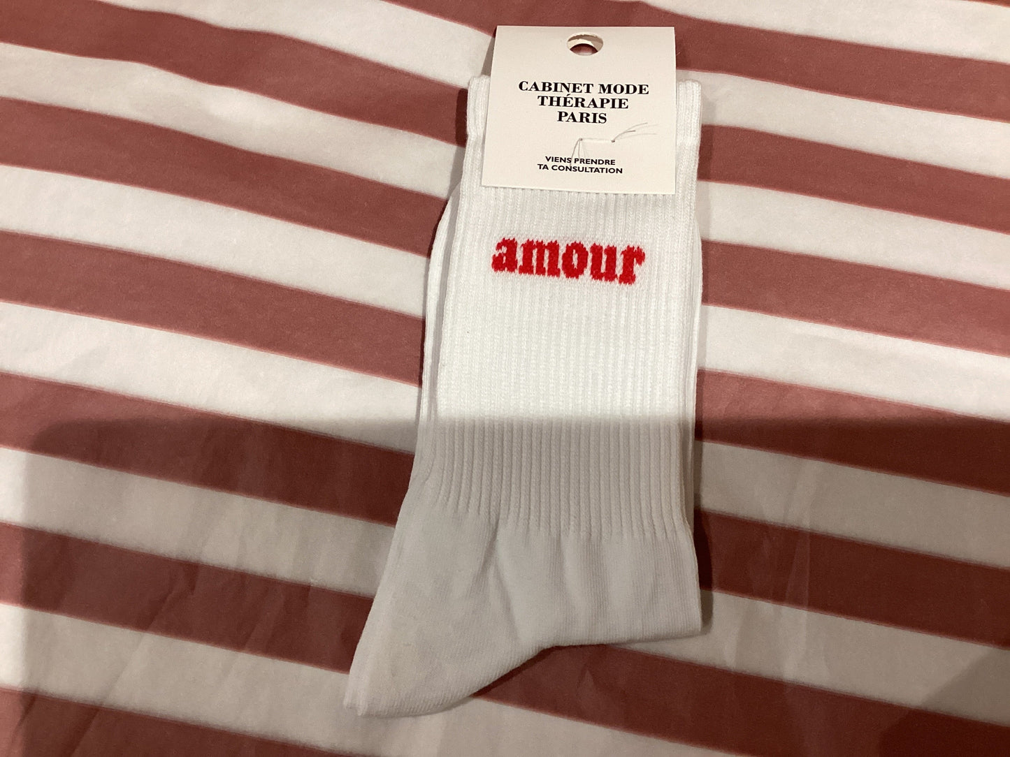 Chaussettes femme Amour blanc