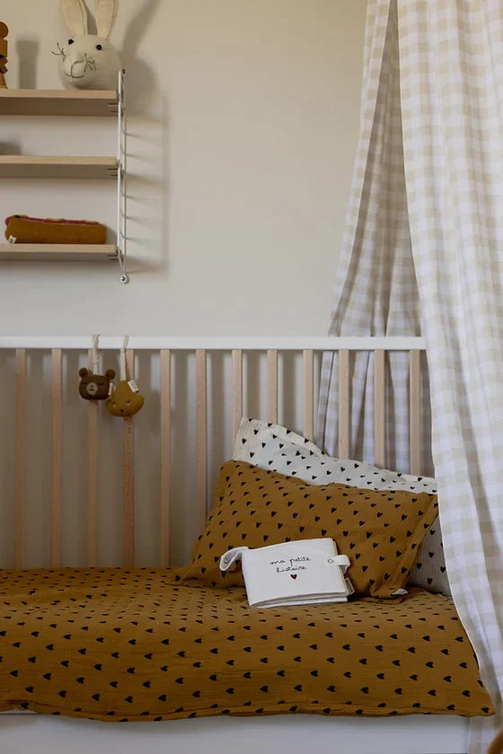 Parure de couette petits coeurs 80x120 avec taie