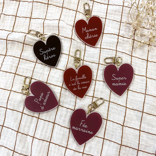 Porte clés : La famille c'est le coeur de la vie