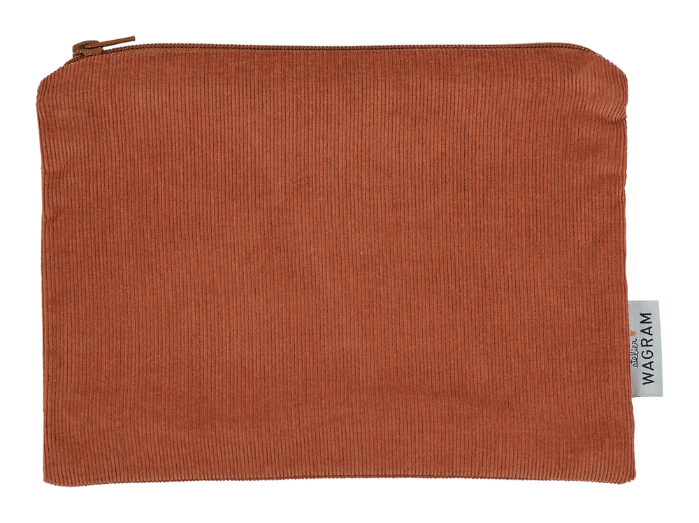 Trousse velours brique