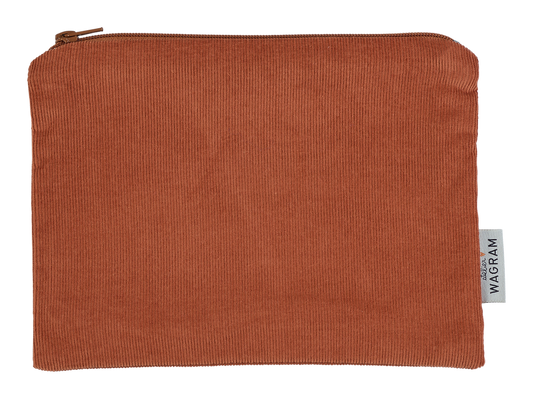 Trousse velours brique