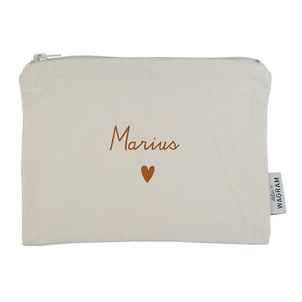 Pochette velours beige