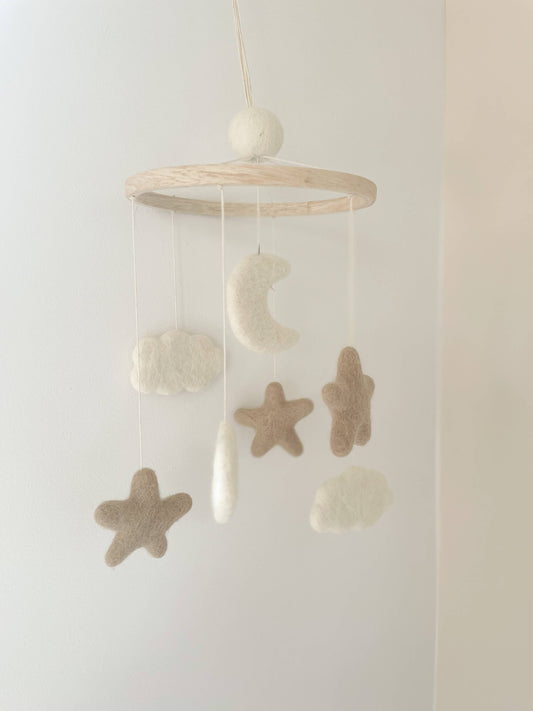 Mobile bébé Etoiles, Lunes et Nuages