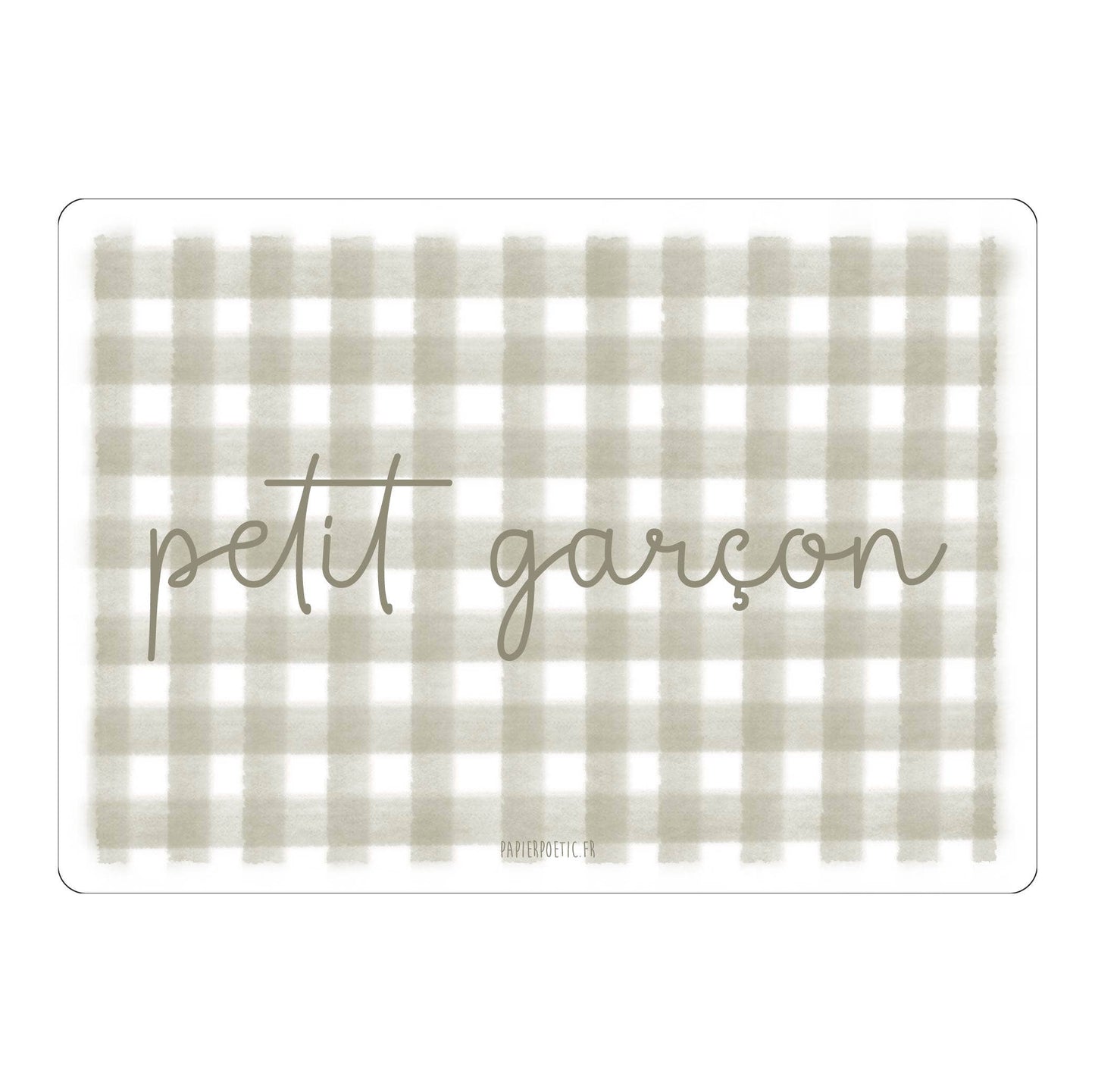 Carte "Petit garçon" vichy