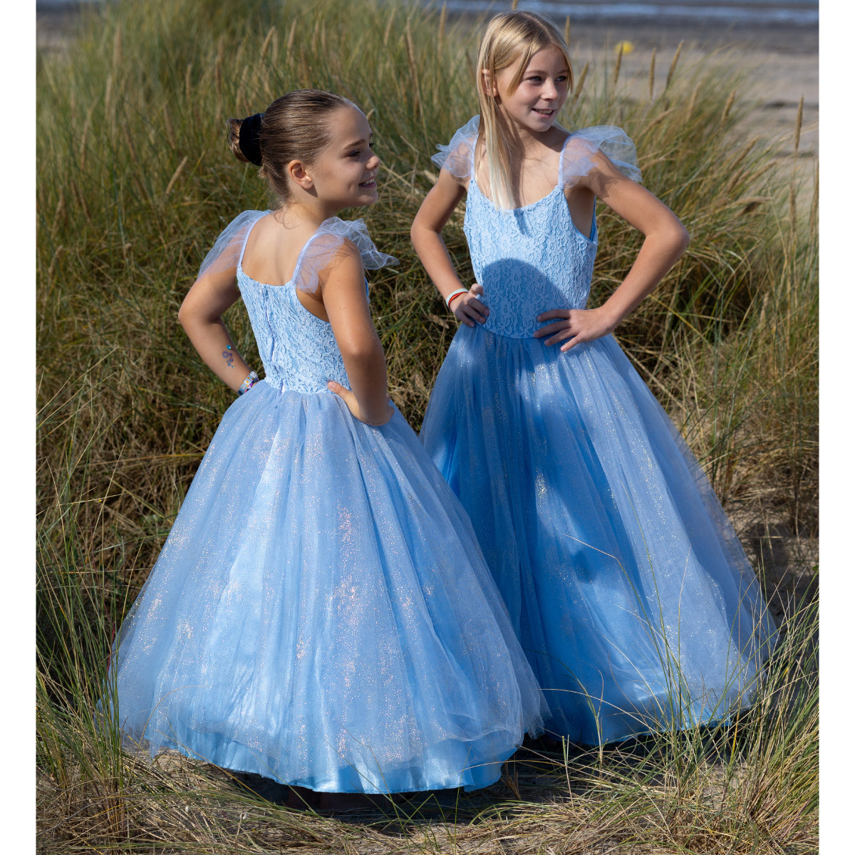Robe de princesse bleue