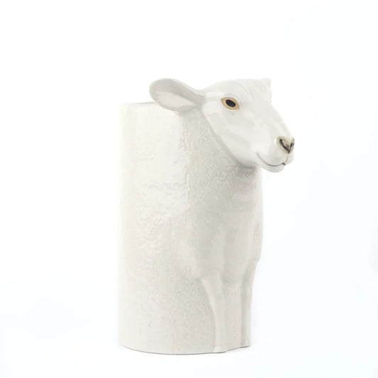 Pot à ustensiles en céramique Mouton blanc