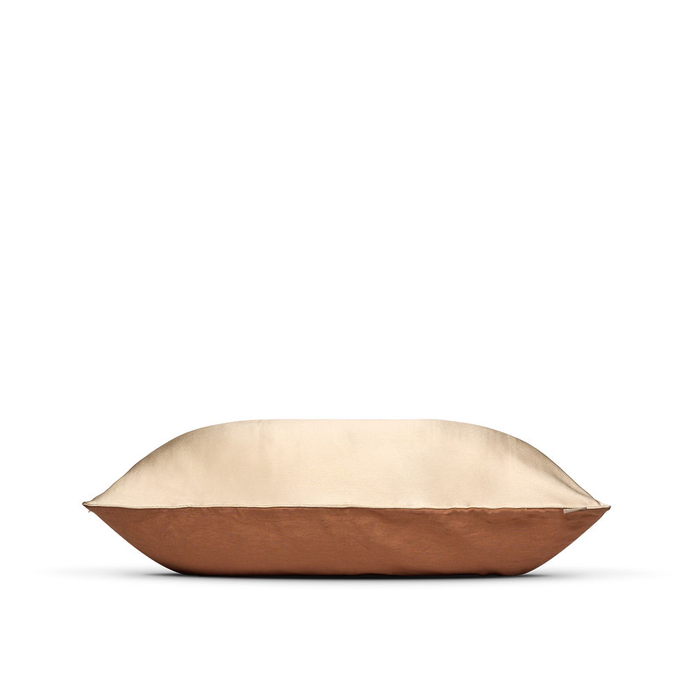 Taie d'Oreiller Bi-Face Soie et Lin