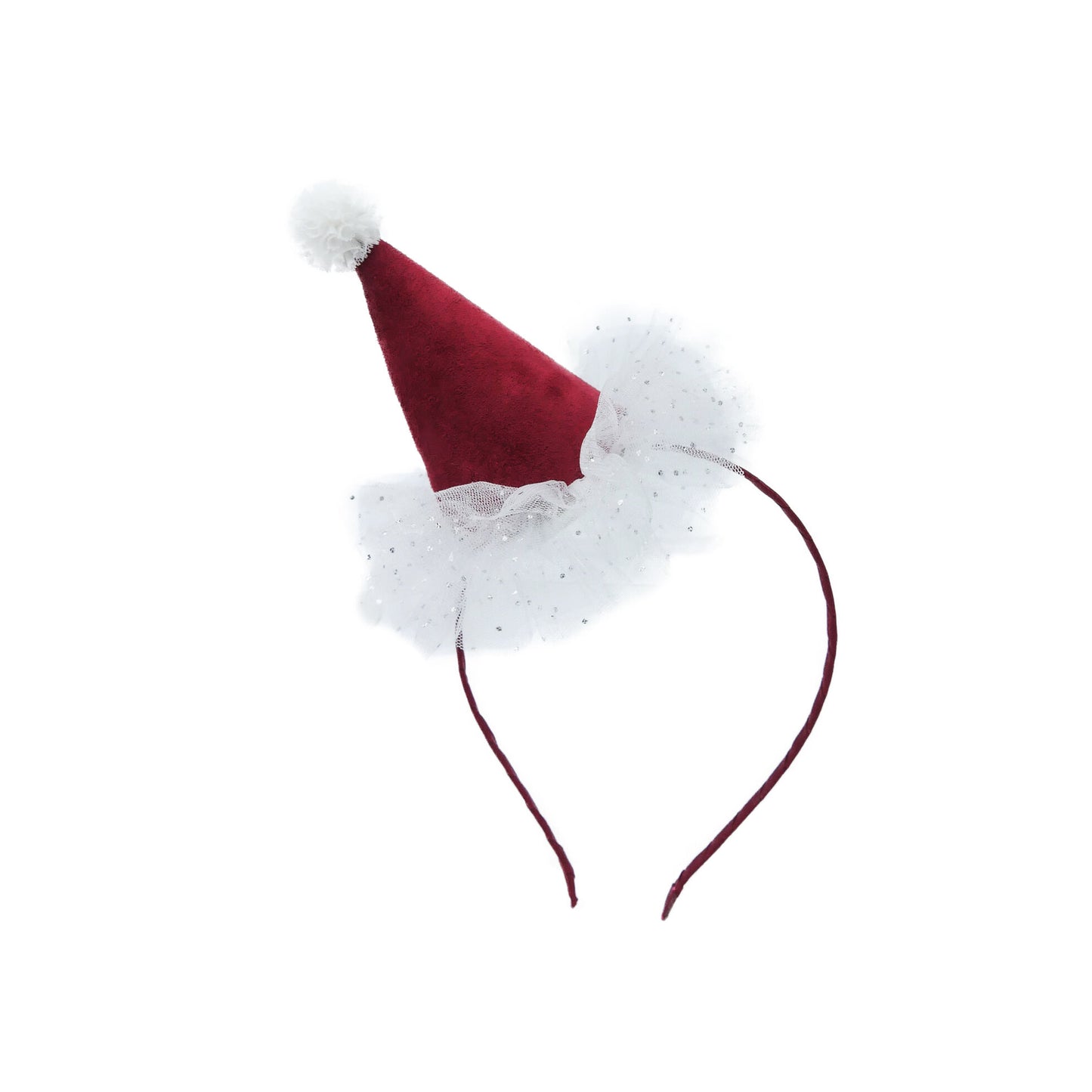 Serre-tête de noel en velours et tulle