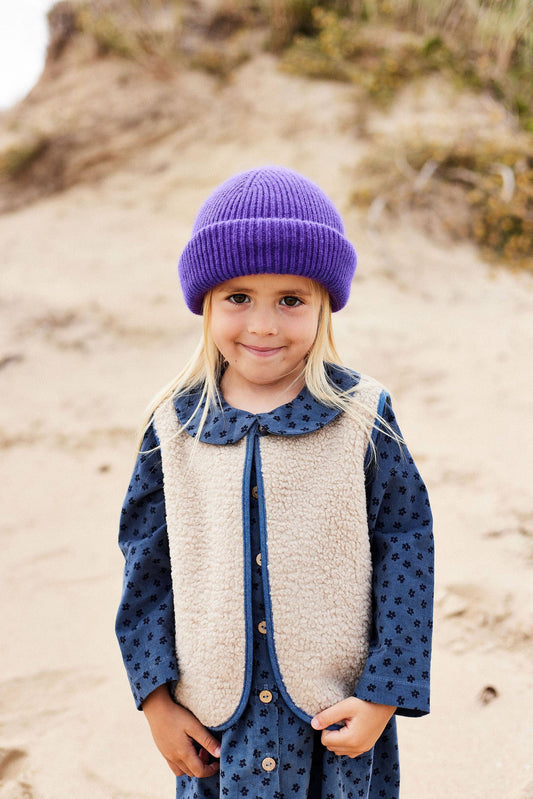 Veste Louloute denim matelassé mouton