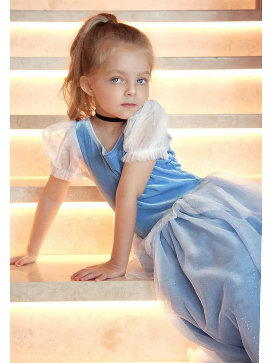 Robe de Cendrillon bleu ciel