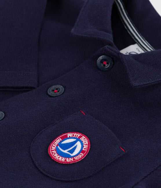 Combinaison longue bébé en coton uni, style pompiste