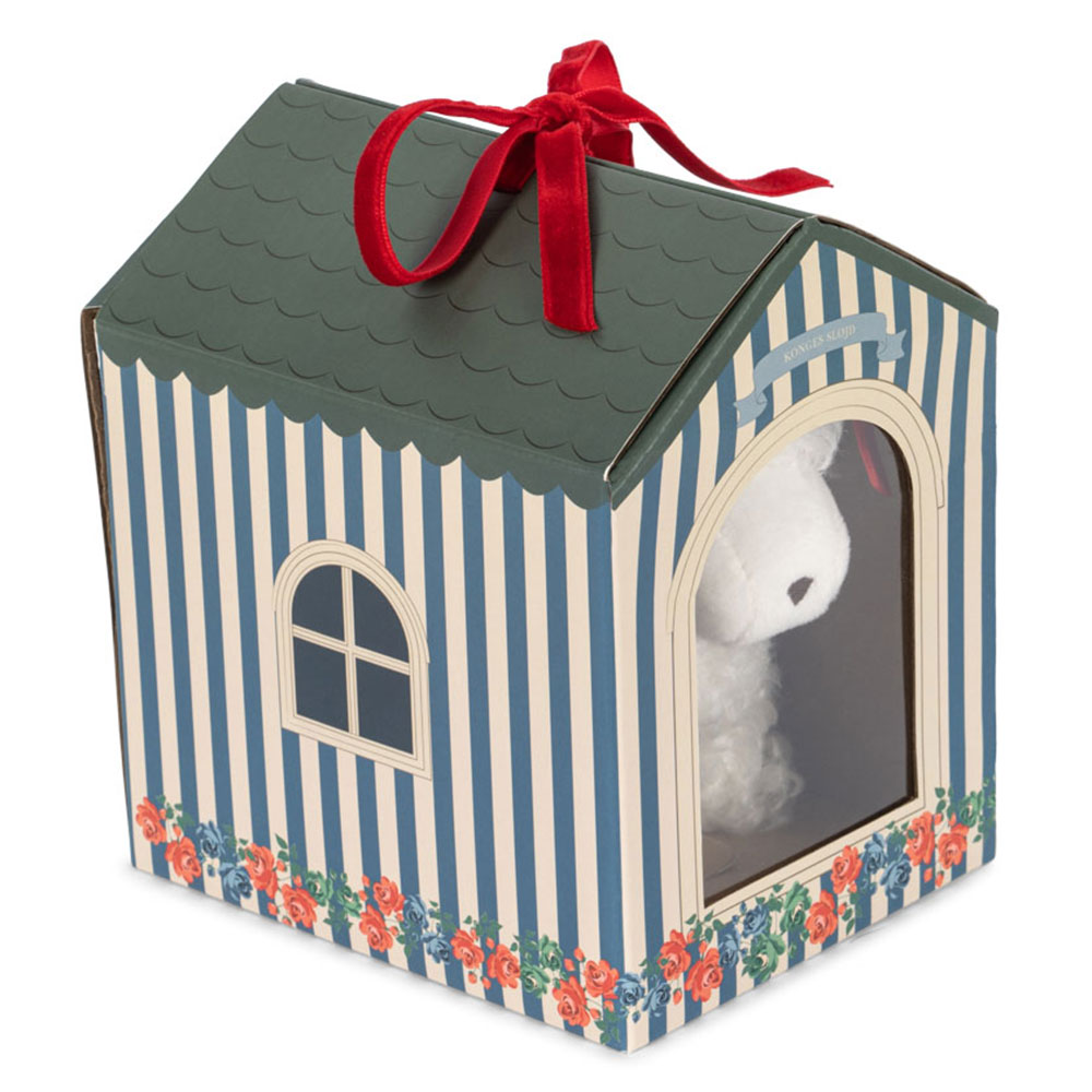 Petit chien Odette dans sa niche Konges Slojd