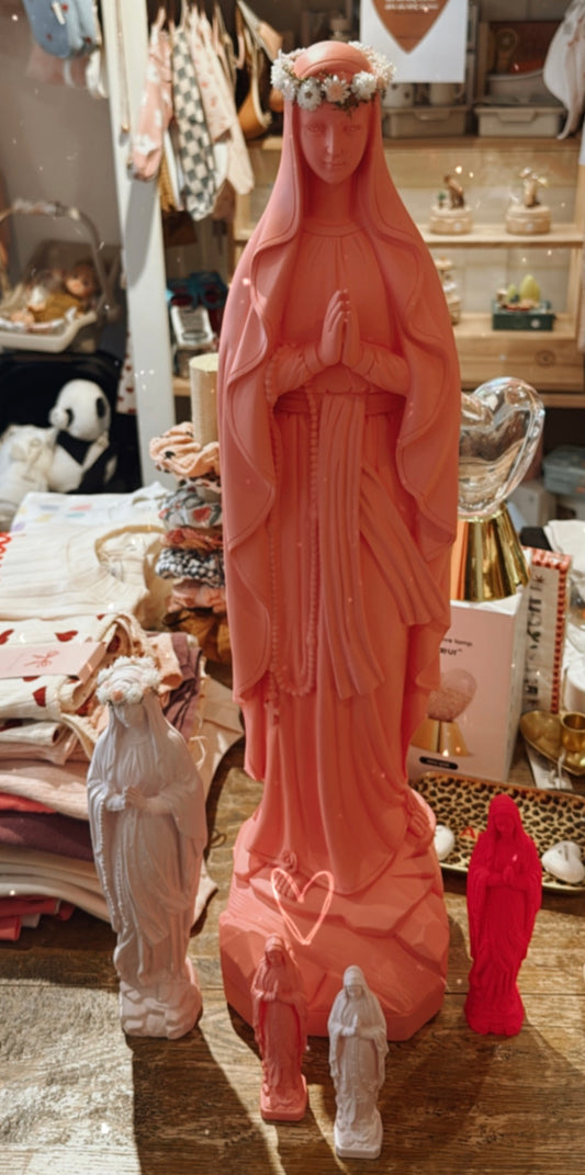 Grande Vierge couronne fleuri 60 cm 💒