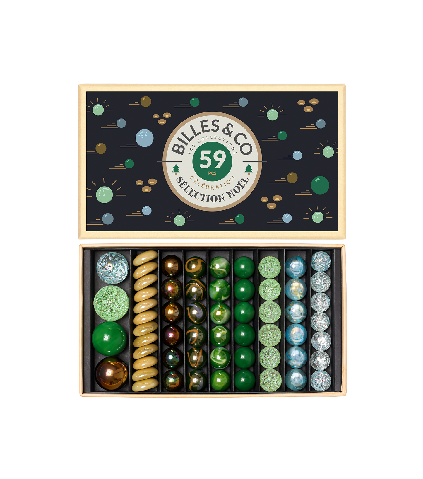 Grand coffret de billes - Sélection Noel