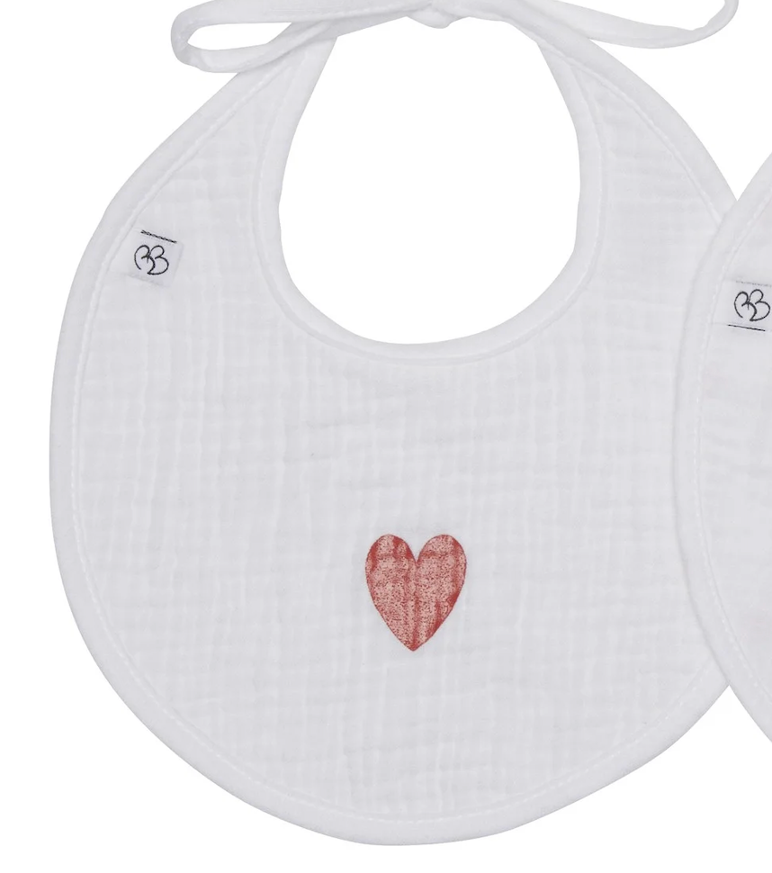 Bavoirs naissance en gaze de coton – Mon Petit Cœur ❤️