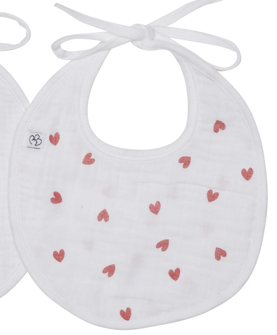 Bavoirs naissance en gaze de coton – Mon Petit Cœur ❤️