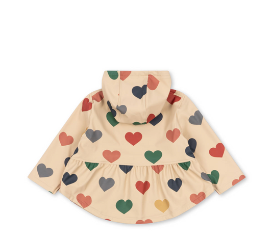Imperméable à capuche Bon coeur coloré